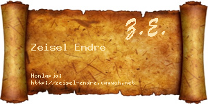 Zeisel Endre névjegykártya